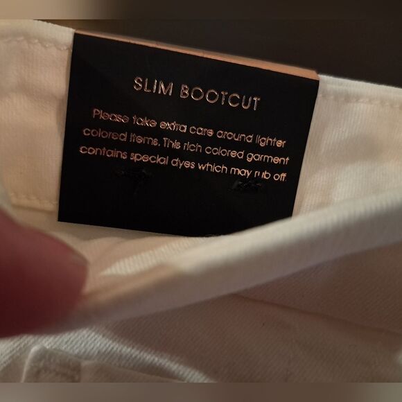 7 For All Mankind Jen 7 slim bootcut jeans, white, women's plus size 18 NWT New! - Picture 3 of 10